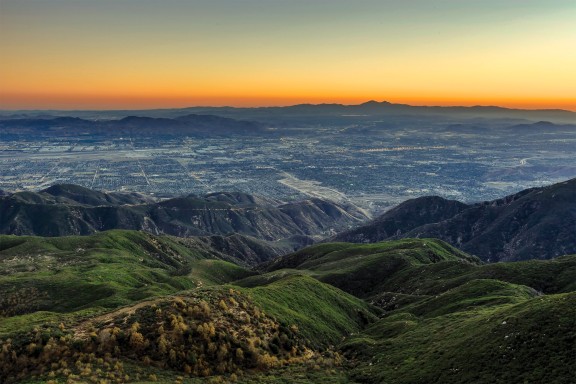 Sunset over San Bernardino